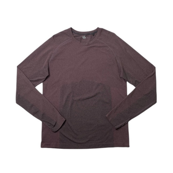 VRST Shirt Mens M Medium Black Burgundy Elegant Circuit Seamless Long Sleeve - Picture 1 of 9